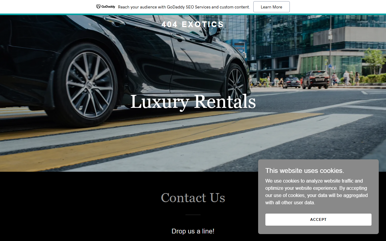 404exotics.com screenshot