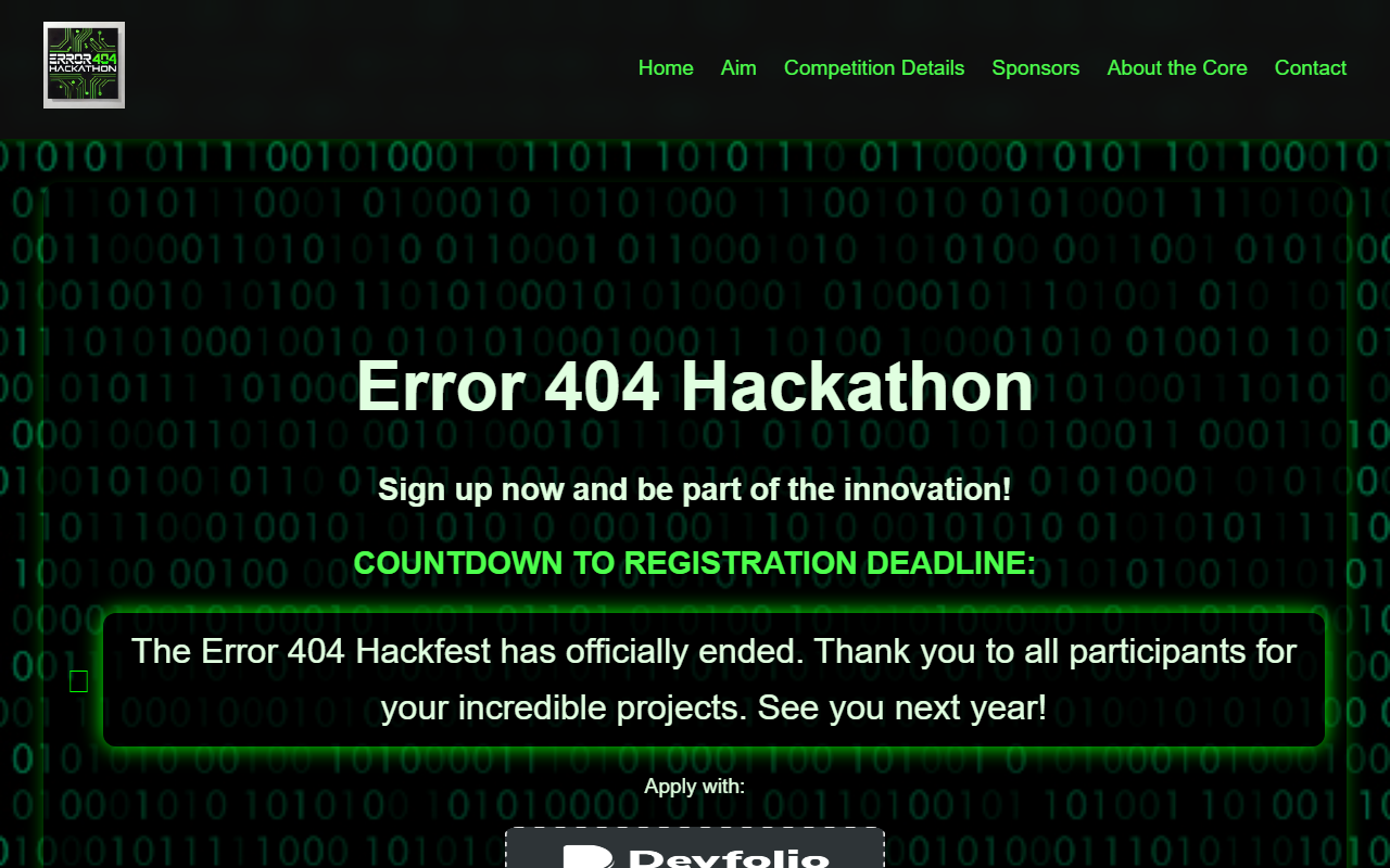 404hackfest.com screenshot