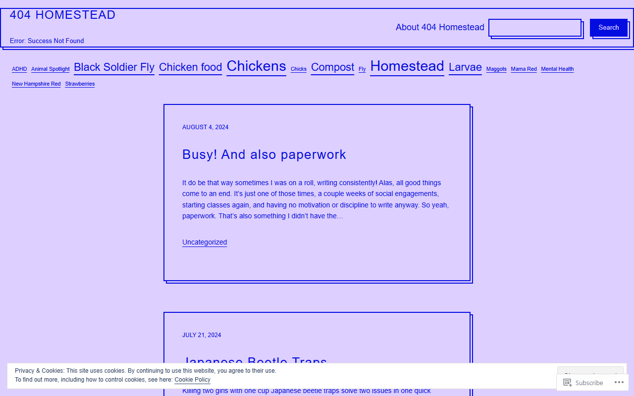 404homestead.com screenshot