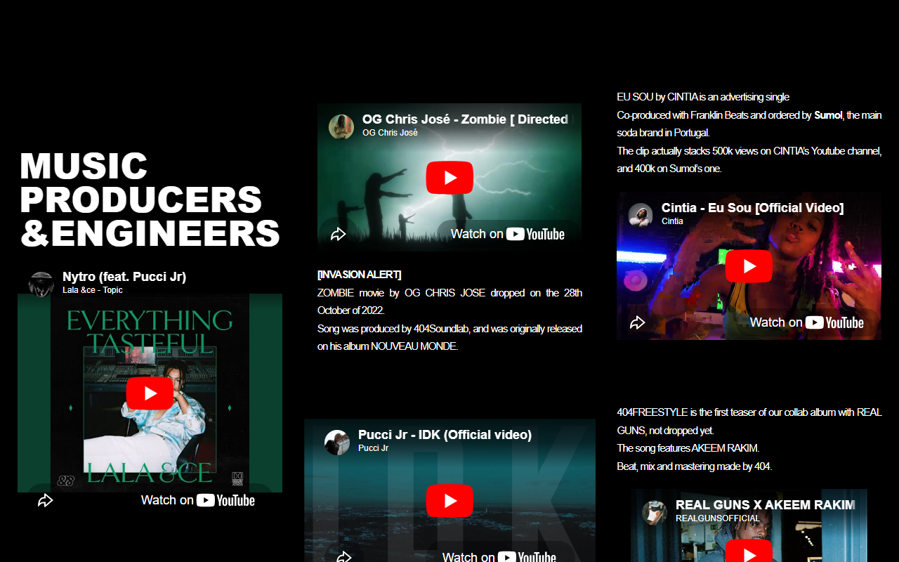 404soundlab.com screenshot