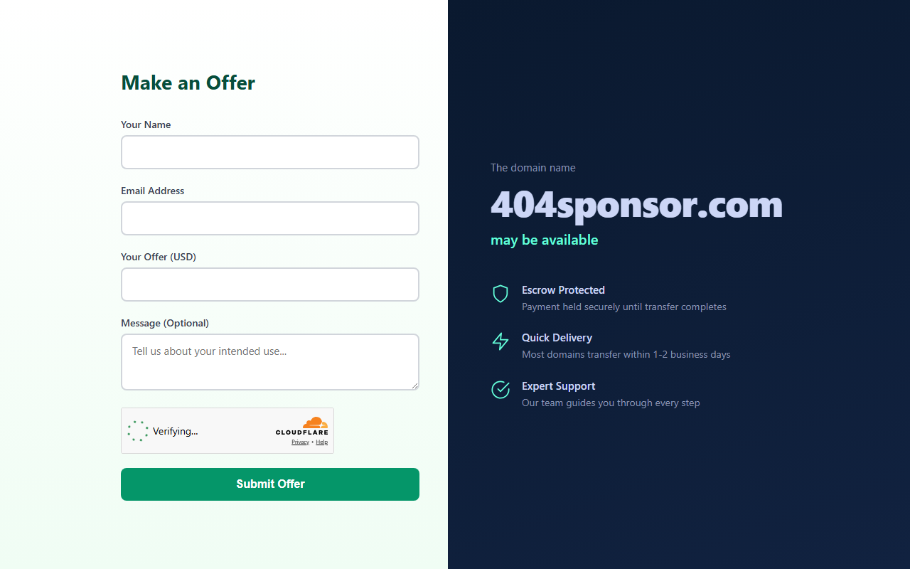 404sponsor.com screenshot