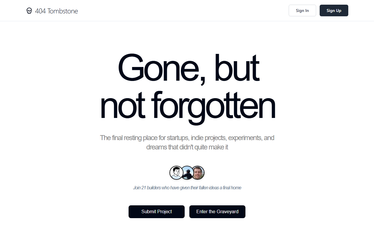 404tombstone.com screenshot