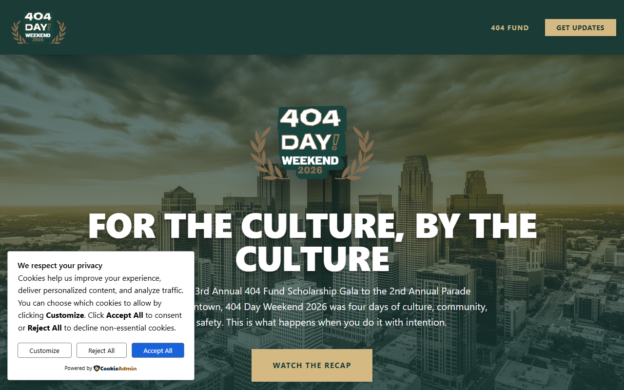 404weekend.com screenshot