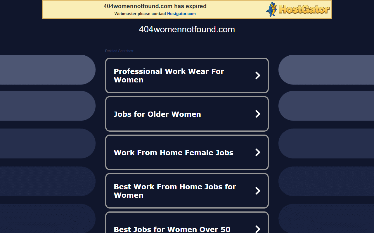 404womennotfound.com screenshot
