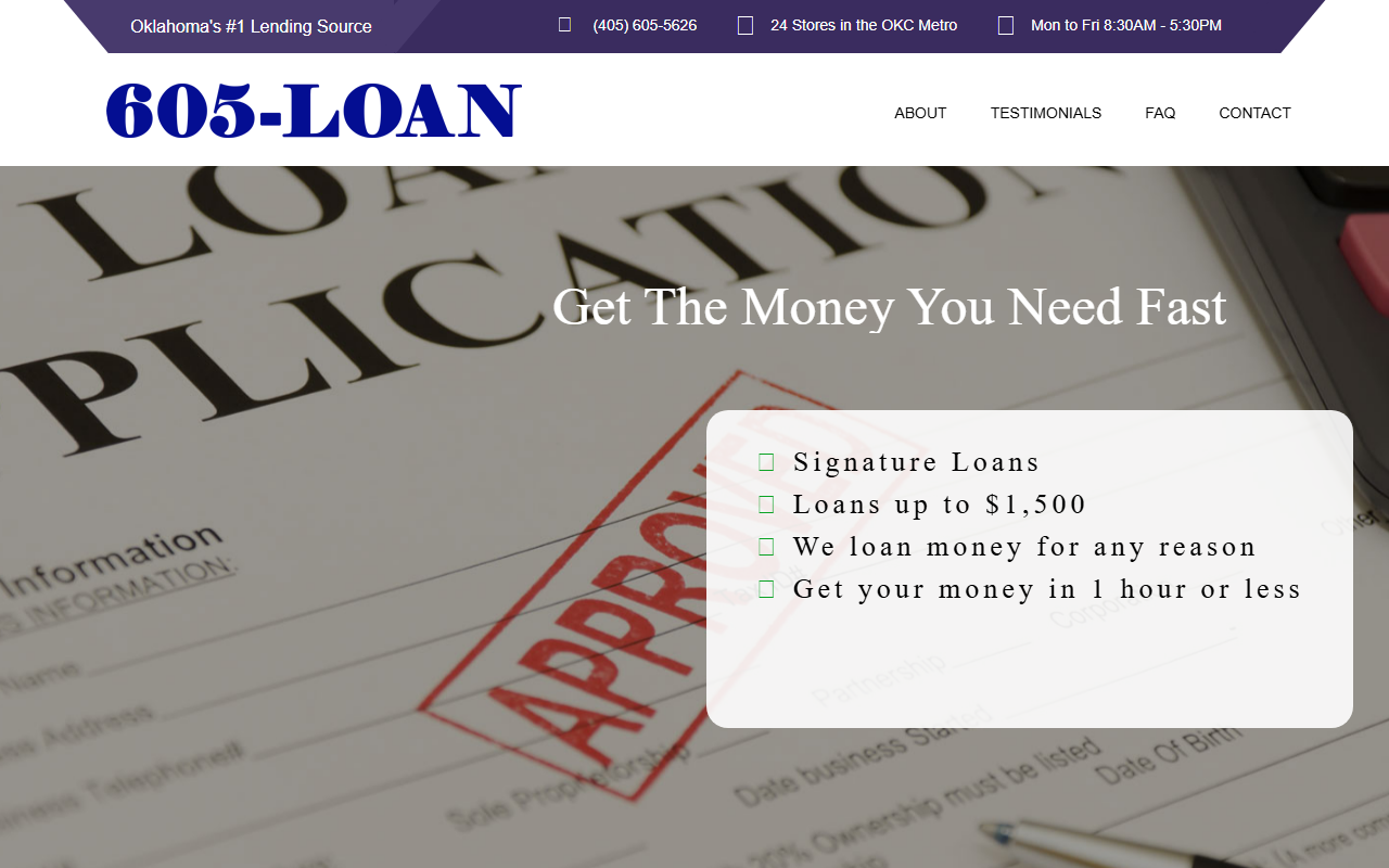 405605loan.com screenshot