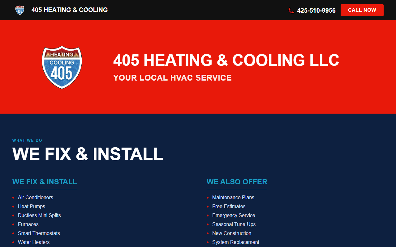 405heating.com screenshot