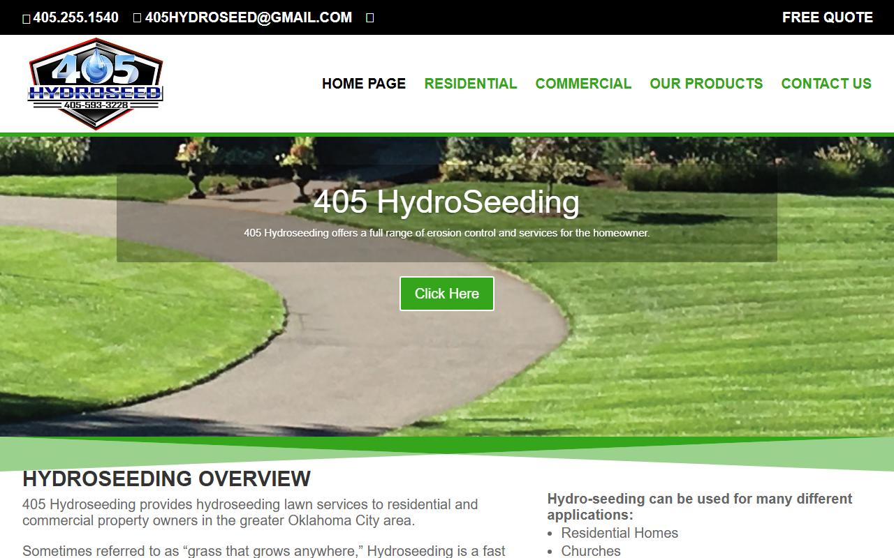 405hydroseed.com screenshot