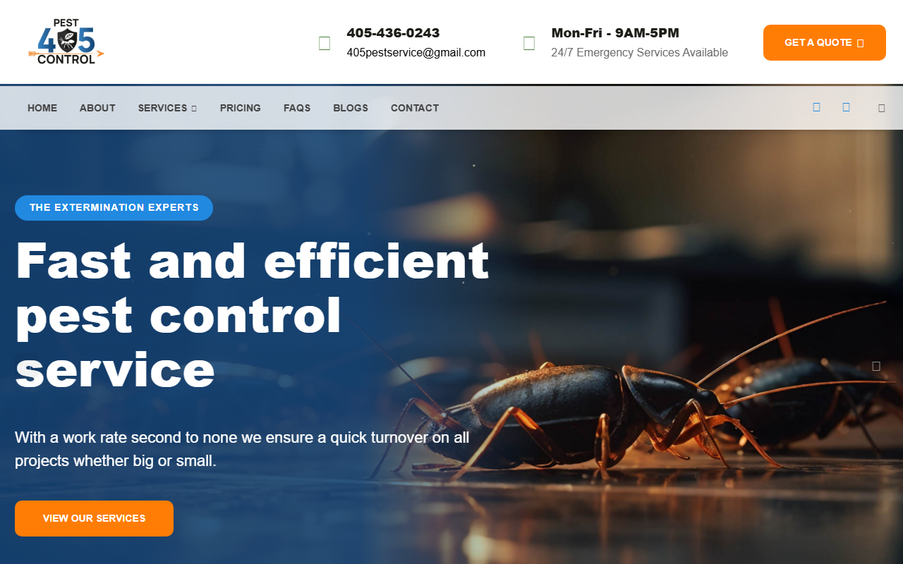 405pestcontrol.com screenshot