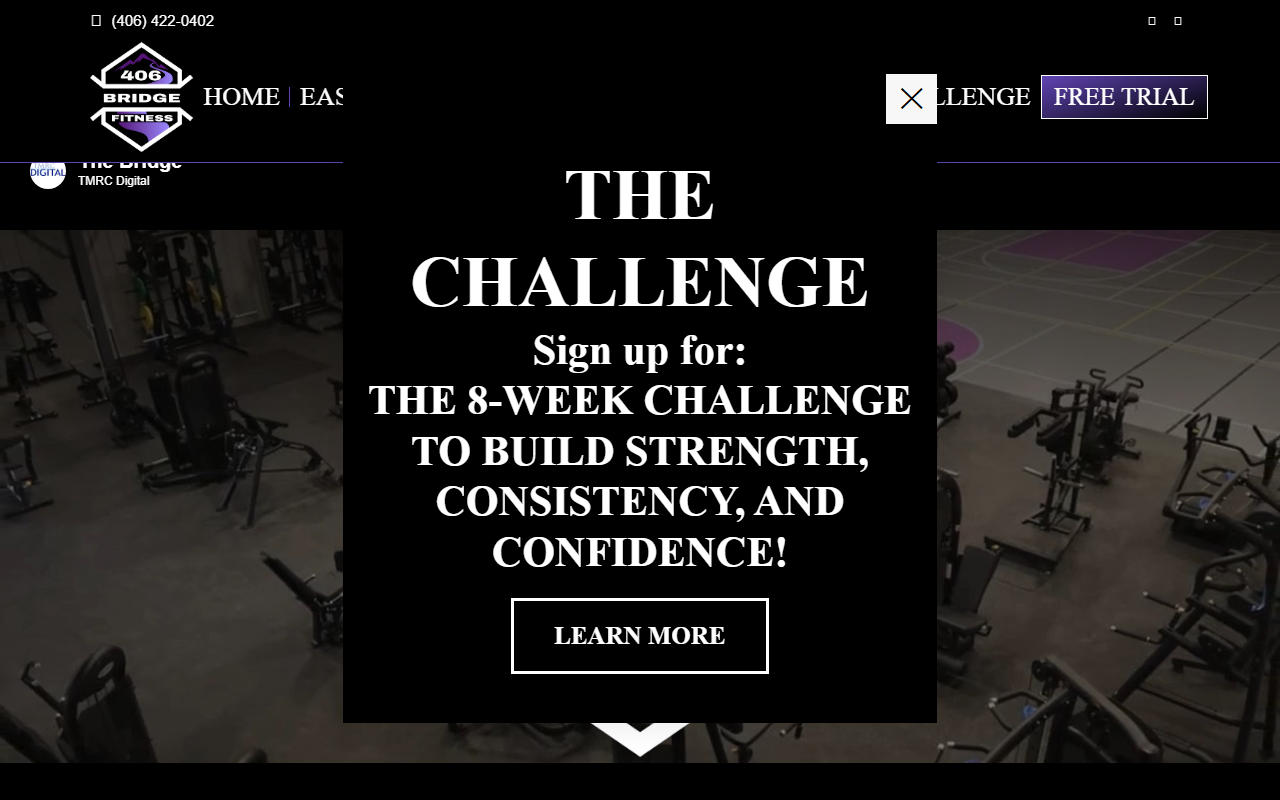 406bridgefitness.com screenshot