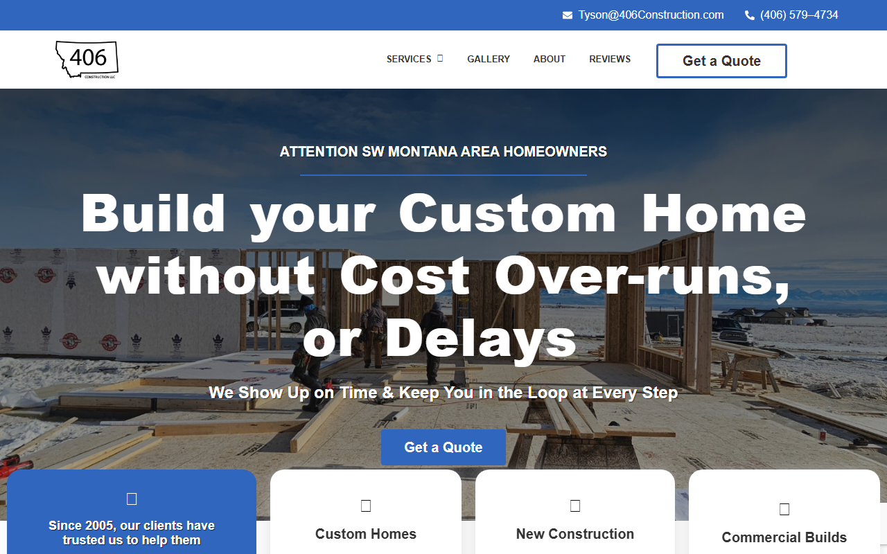 406construction.com screenshot