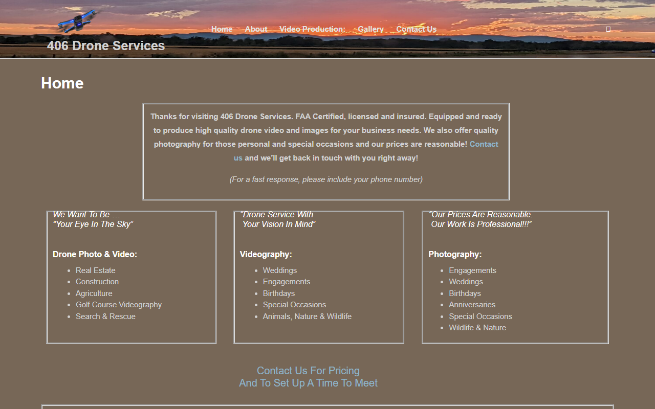 406droneservices.com screenshot