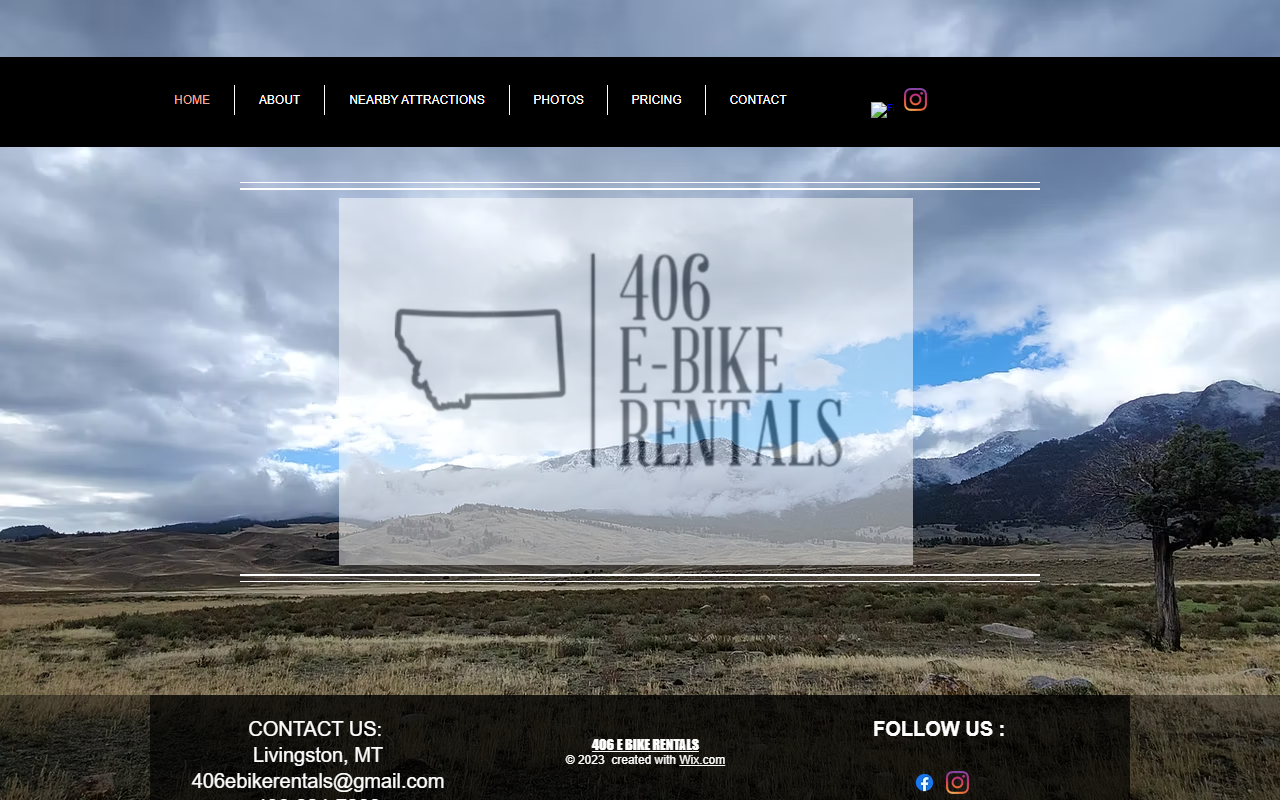 406ebikerentals.com screenshot