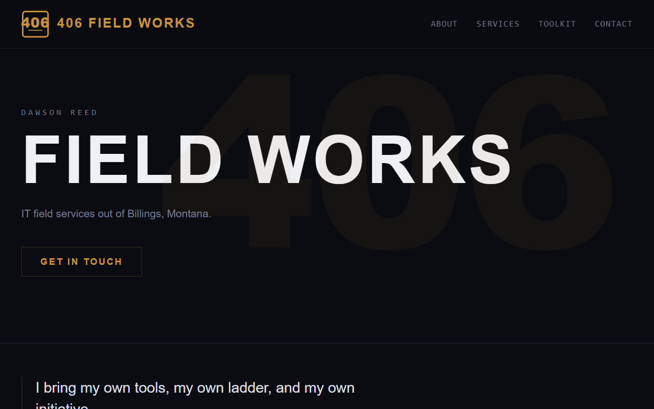 406fieldworks.com screenshot