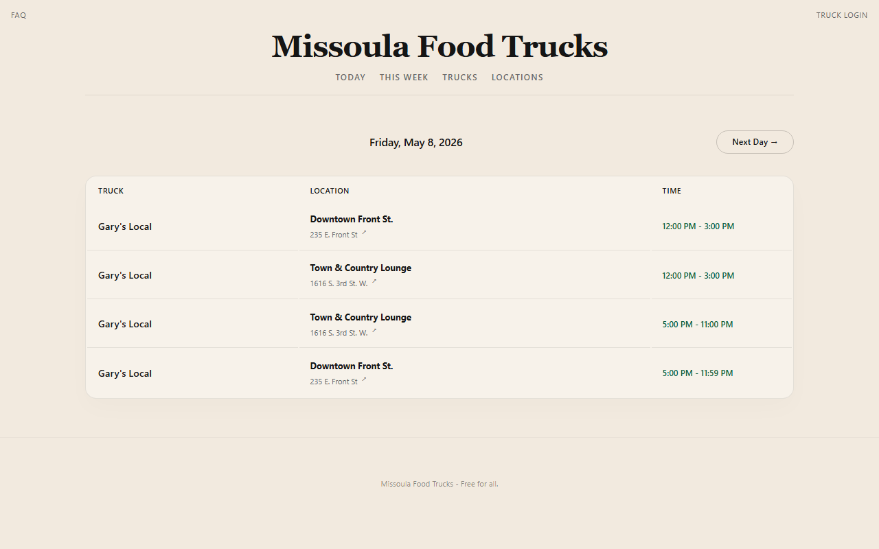 406foodtrucks.com screenshot