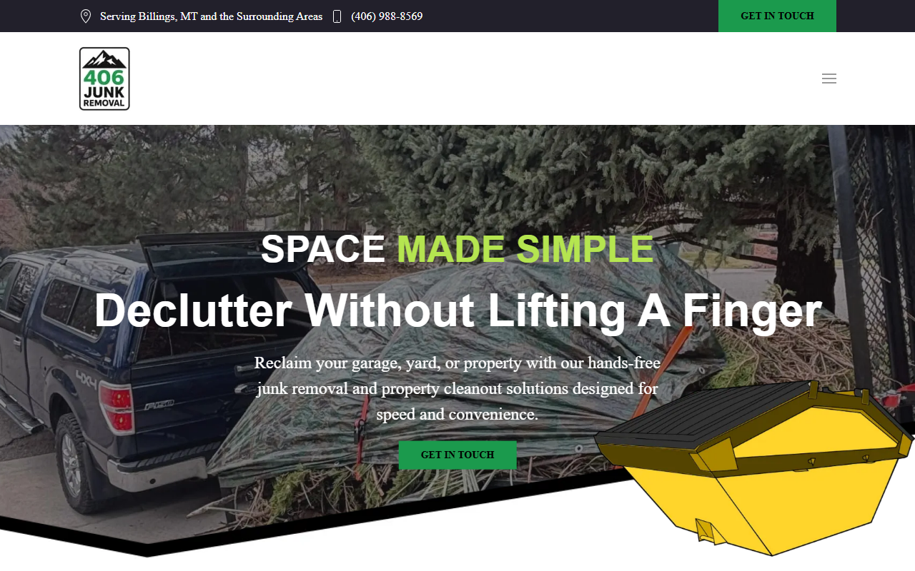 406junkremoval.com screenshot