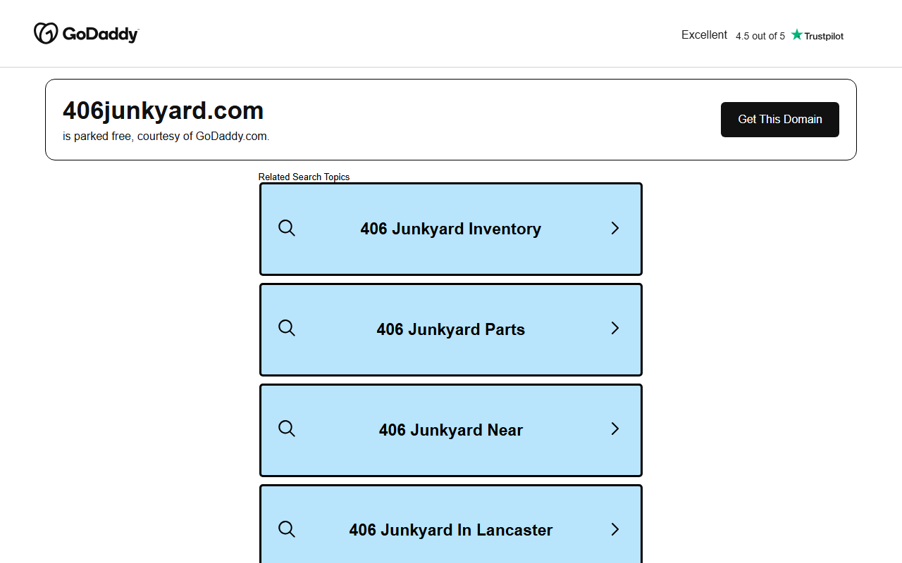 406junkyard.com screenshot
