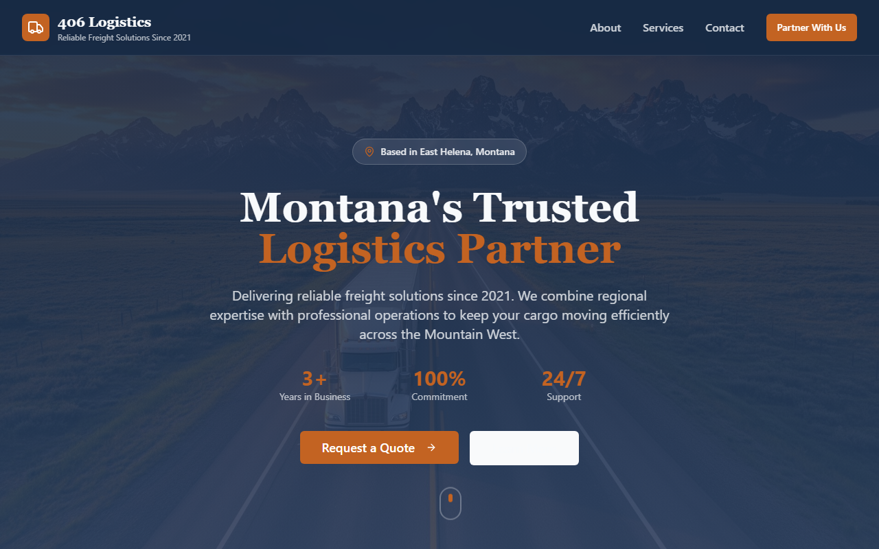 406logisticsllc.com screenshot