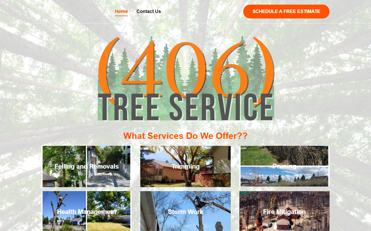 406treeservice.com screenshot