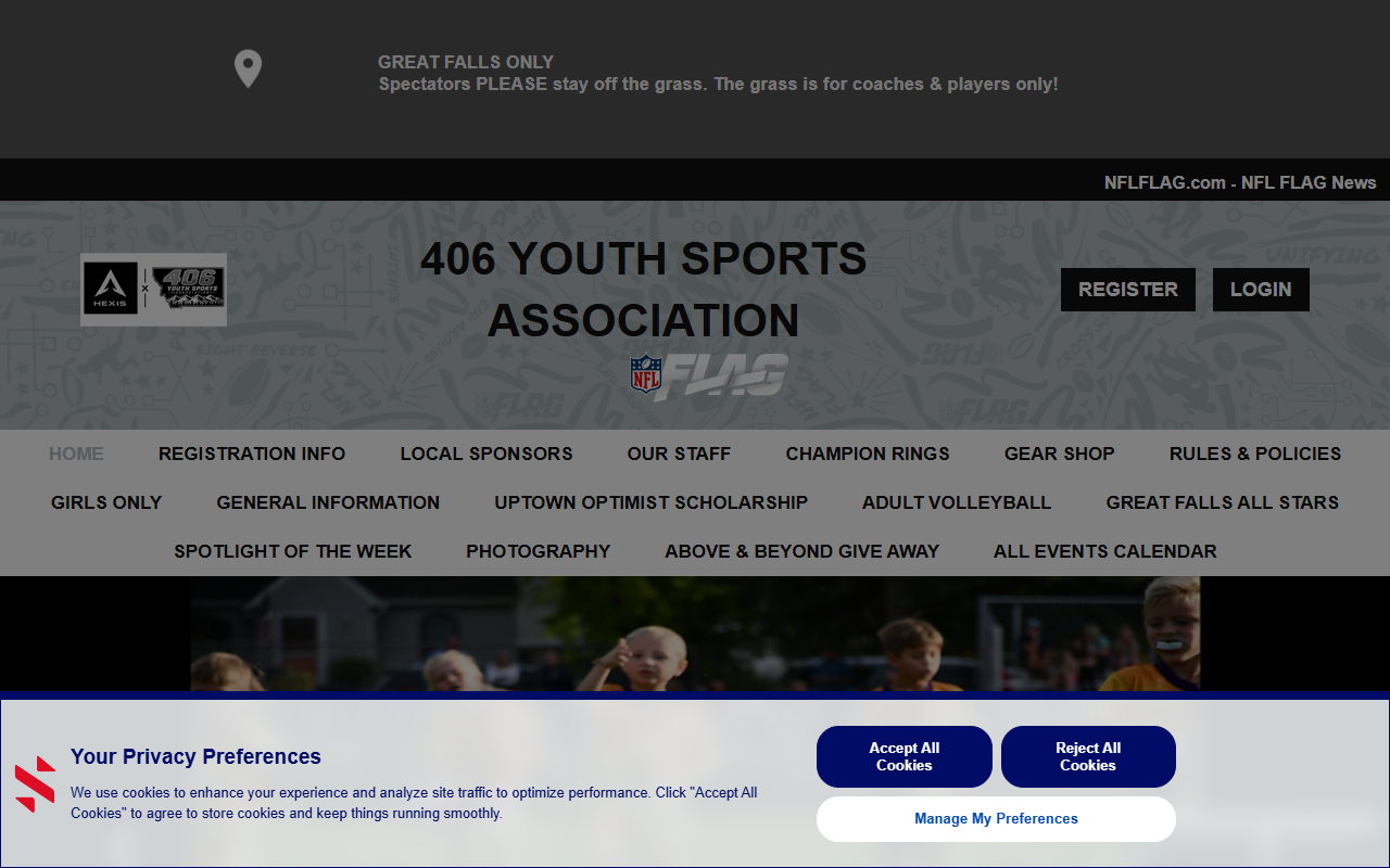 406youthsports.com screenshot