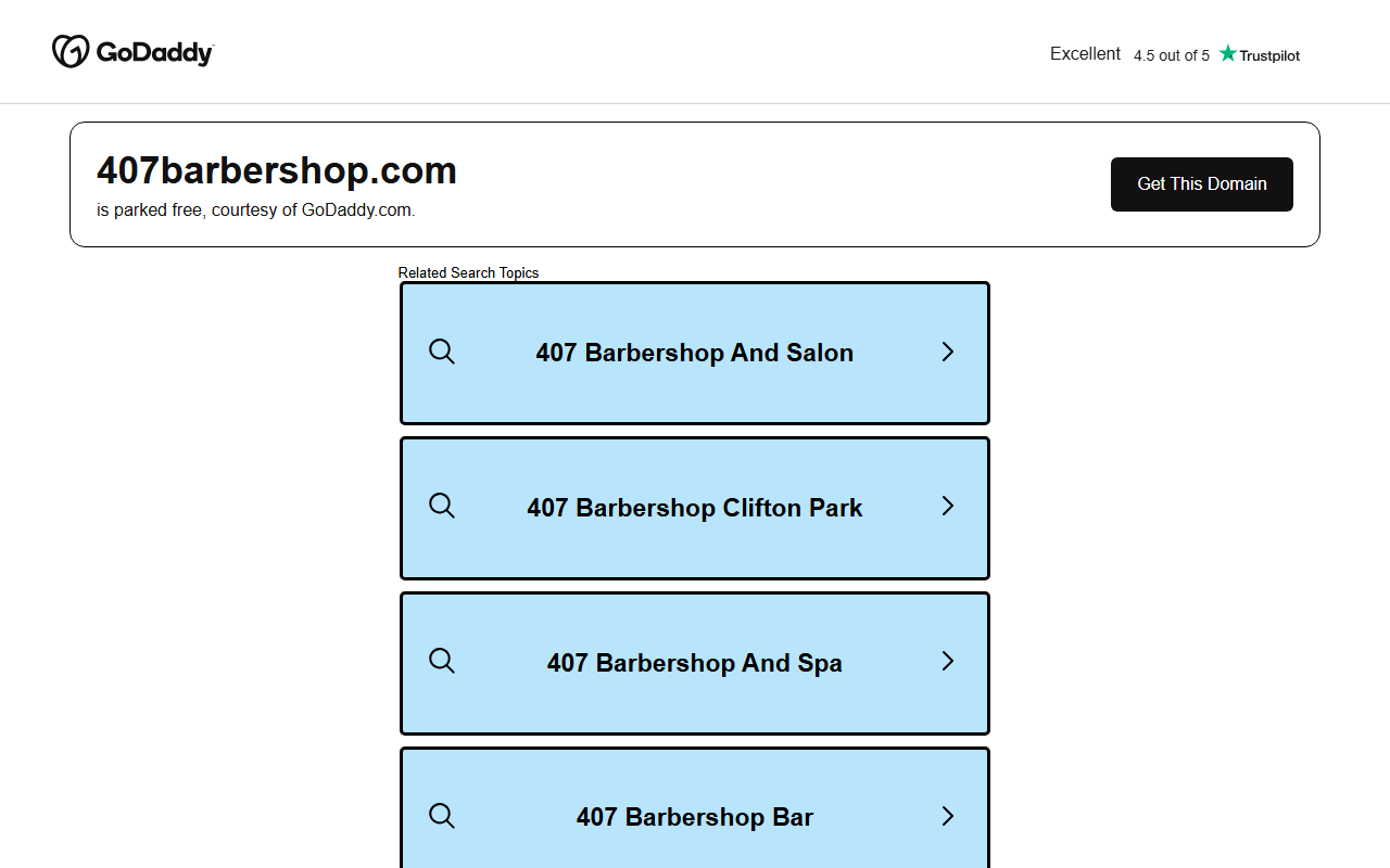 407barbershop.com screenshot