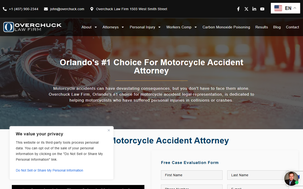 407bikerlaw.com screenshot