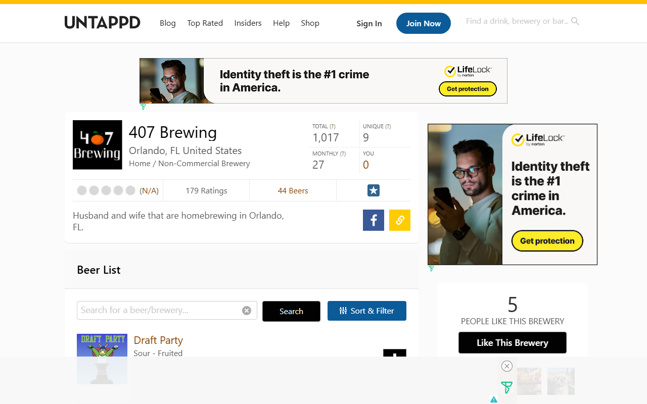 407brewing.com screenshot