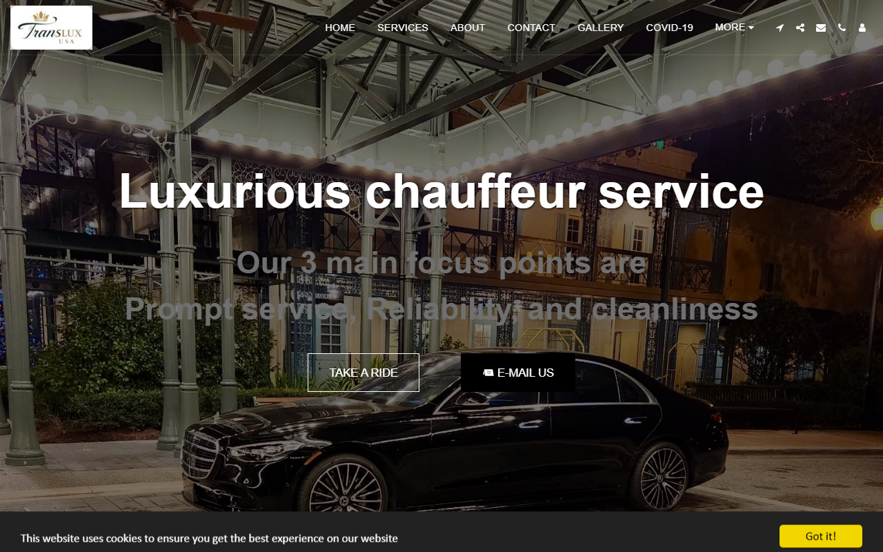 407chauffeur.com screenshot