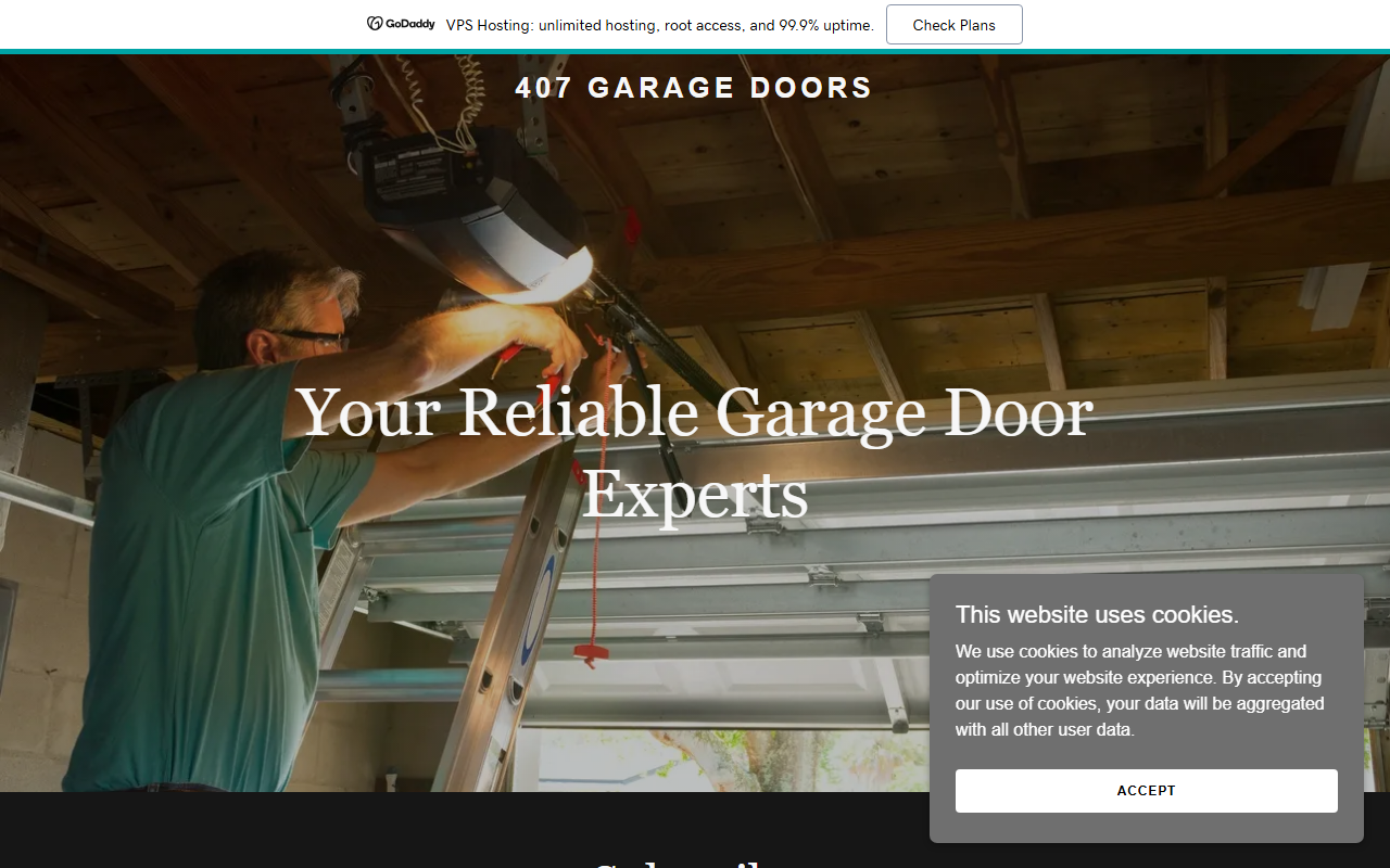 407garagedoors.com screenshot