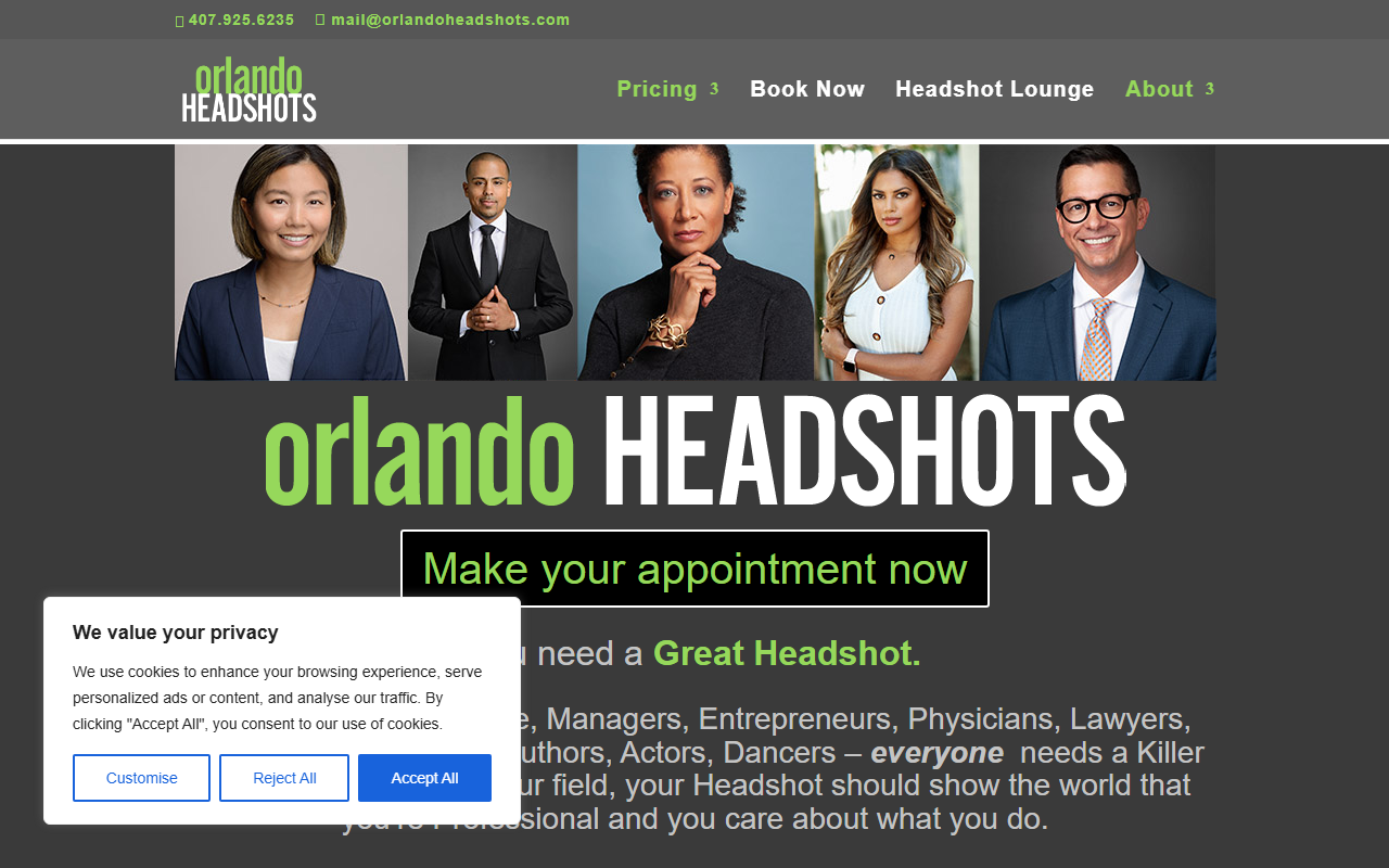 407headshots.com screenshot