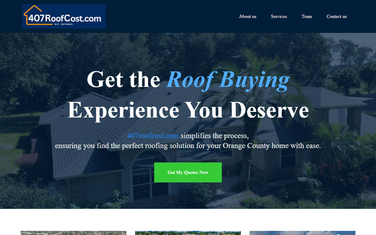 407roofcost.com screenshot