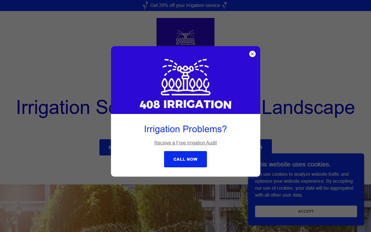 408irrigation.com screenshot