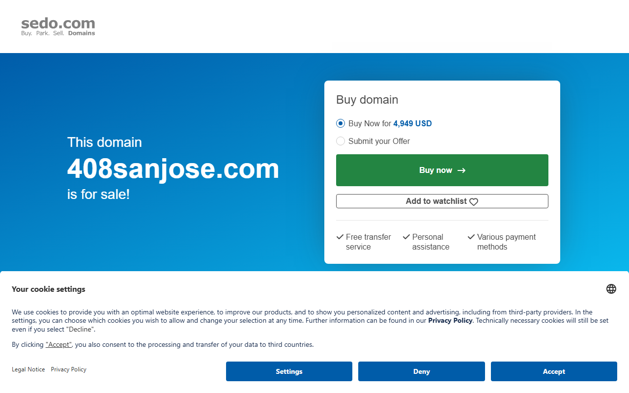 408sanjose.com screenshot