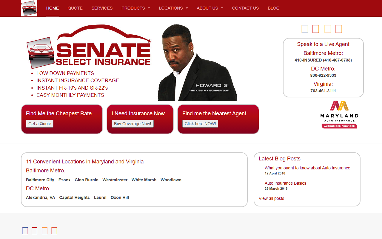 410-insured.com screenshot