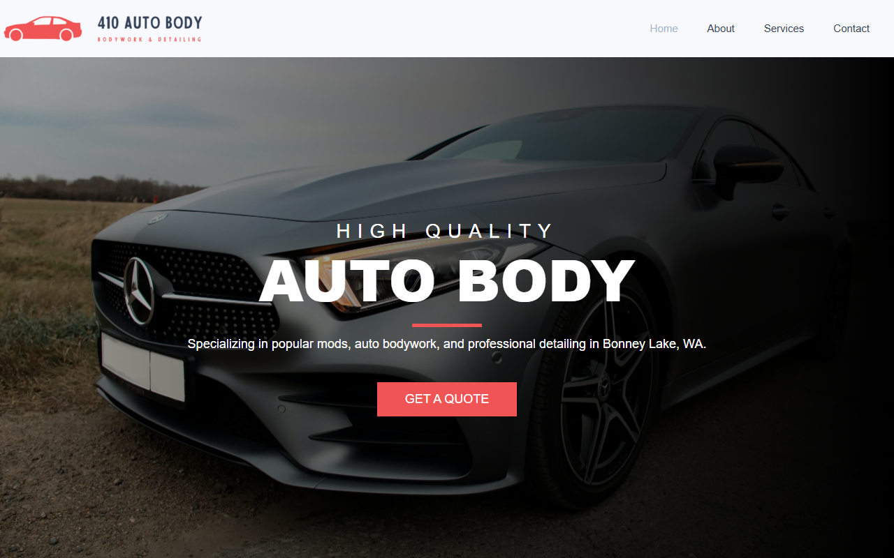 410autobody.com screenshot