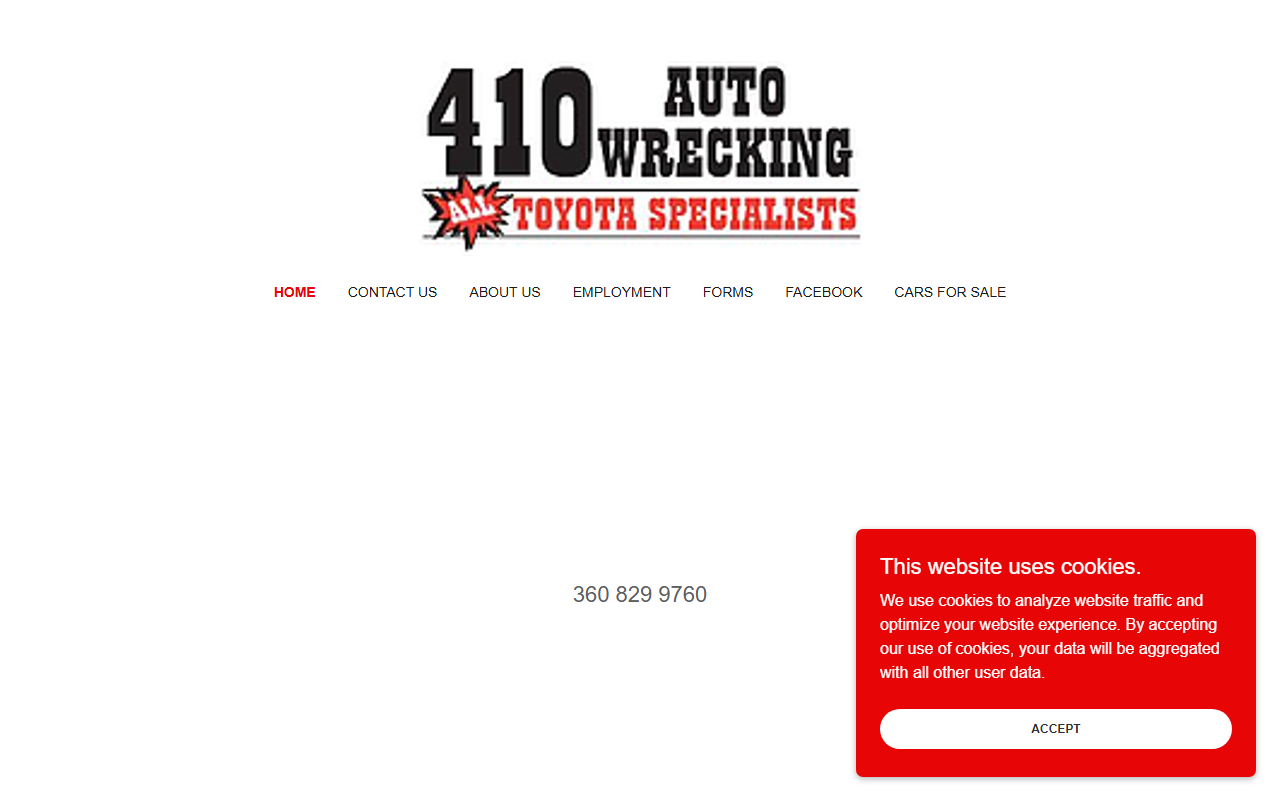 410autowrecking.com screenshot