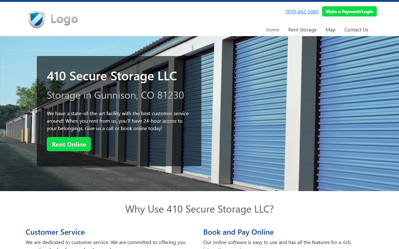 410securestorage.com screenshot