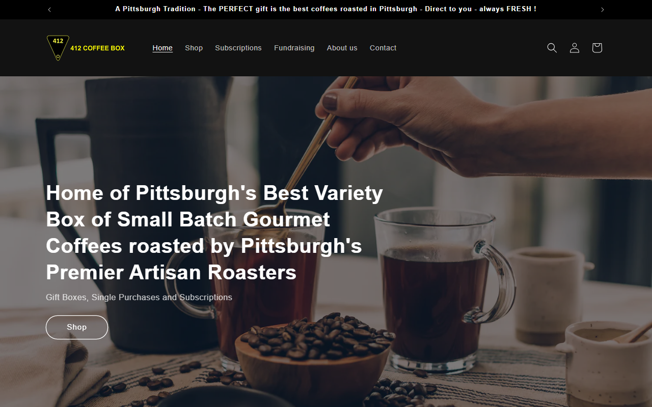 412coffeebox.com screenshot