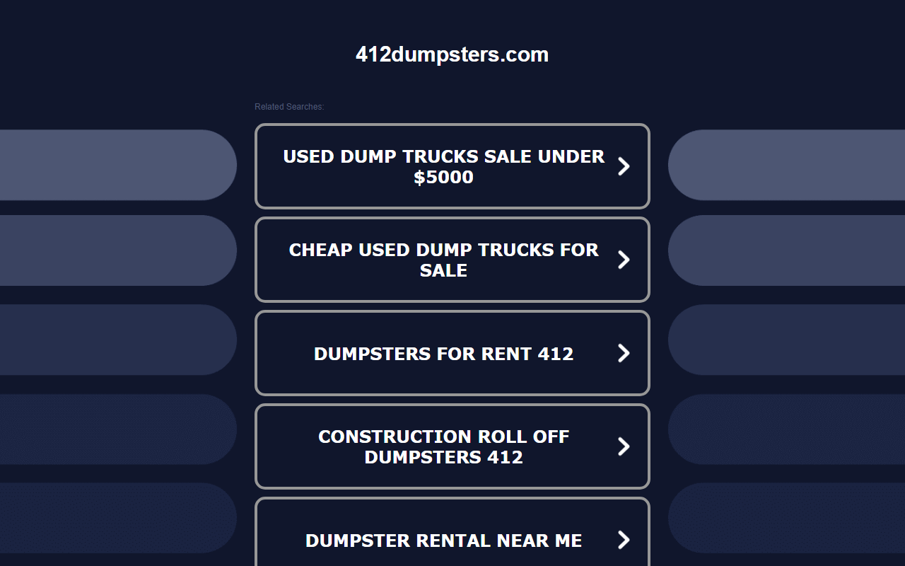 412dumpsters.com screenshot