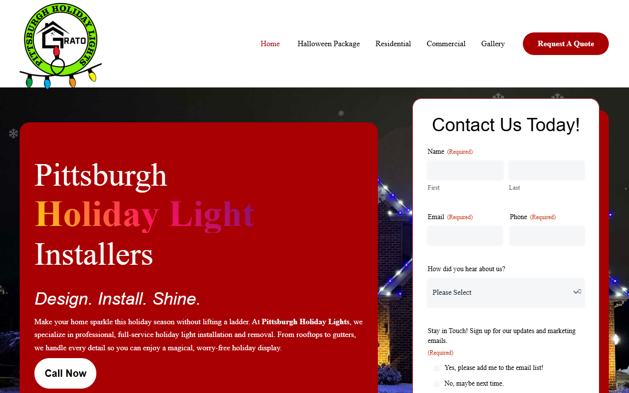 412holidaylights.com screenshot
