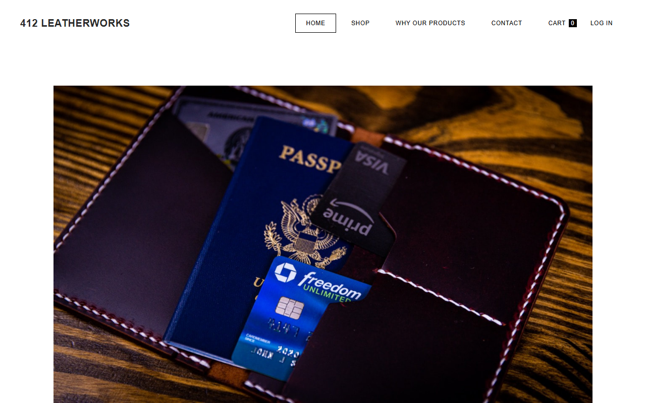 412leatherworks.com screenshot