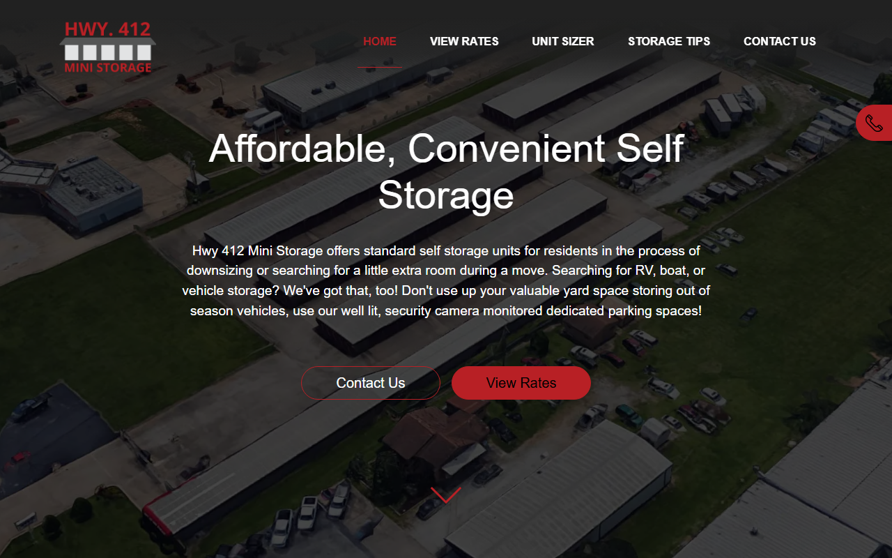 412ministorage.com screenshot