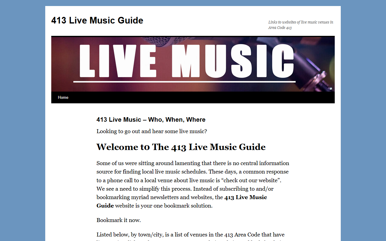 413livemusic.com screenshot