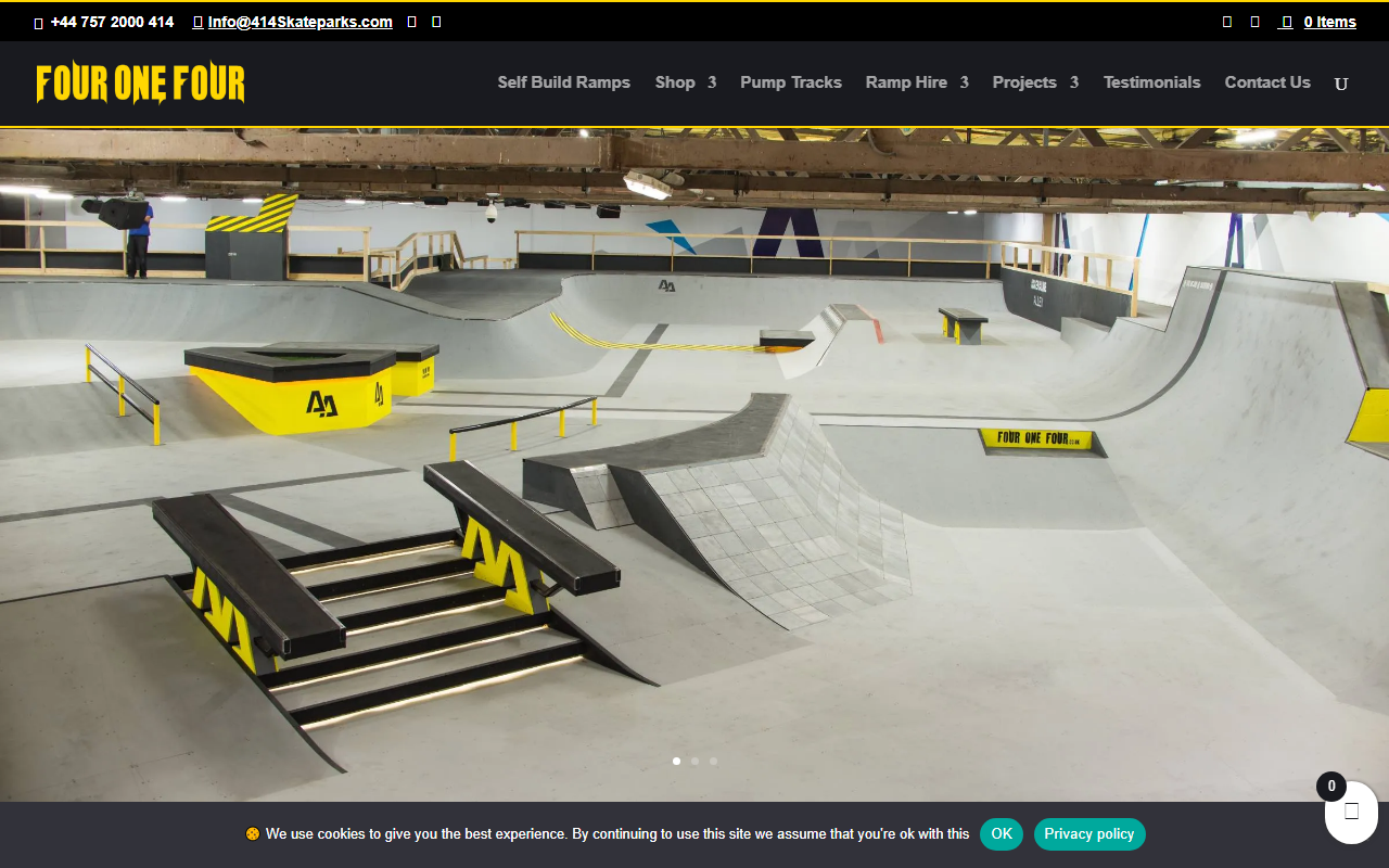 414skateparks.com screenshot