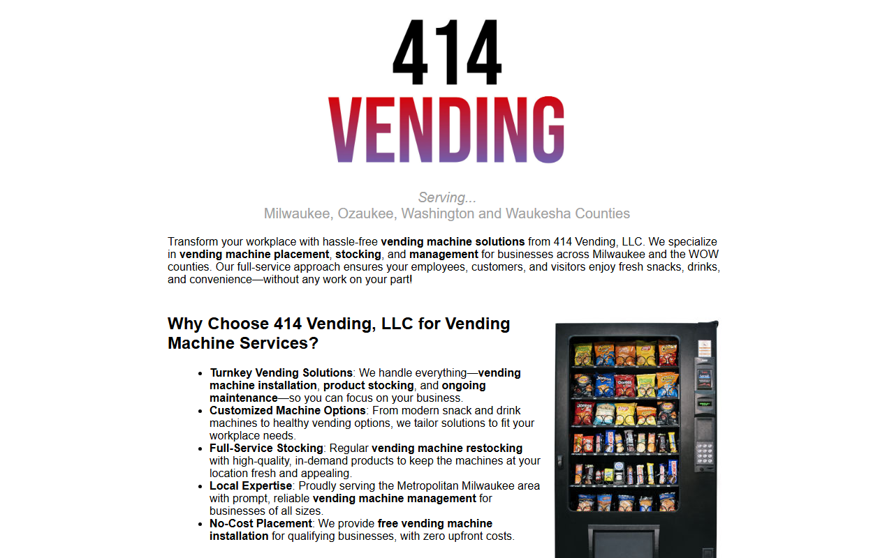 414vending.com screenshot