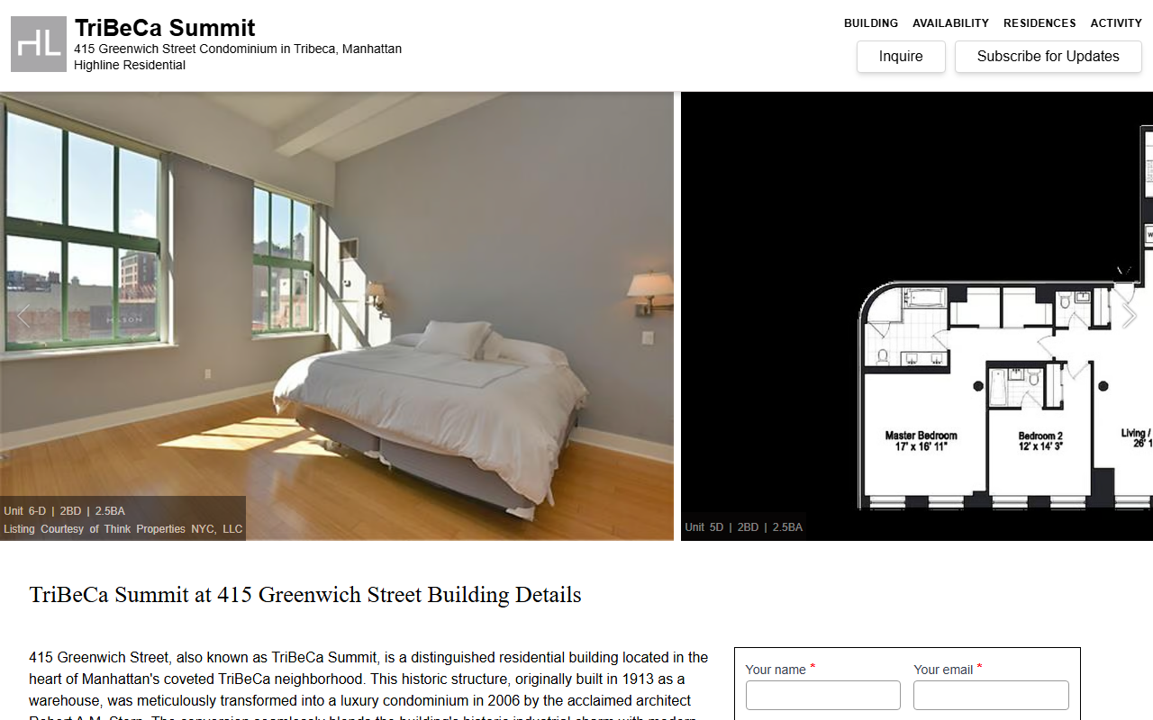 415-greenwich.com screenshot
