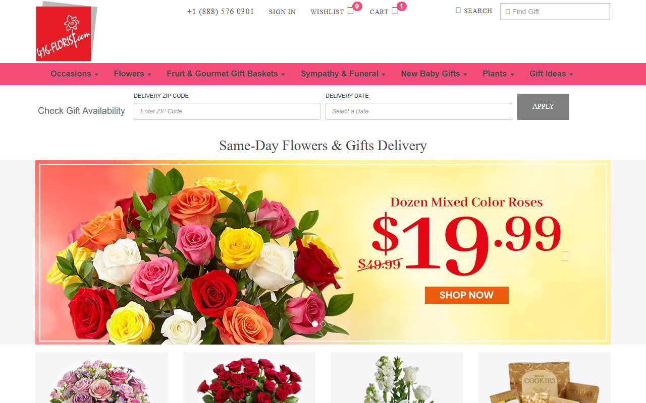 416-florist.com screenshot