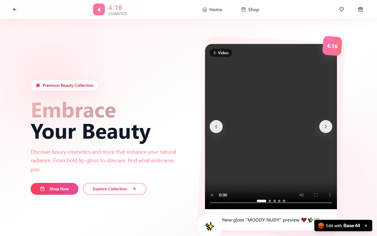 416cosmetics.com screenshot