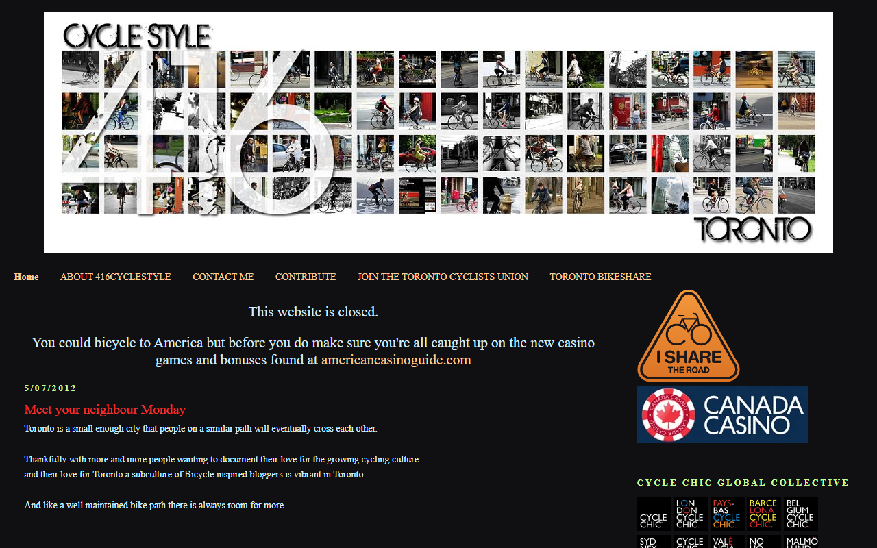 416cyclestyle.com screenshot