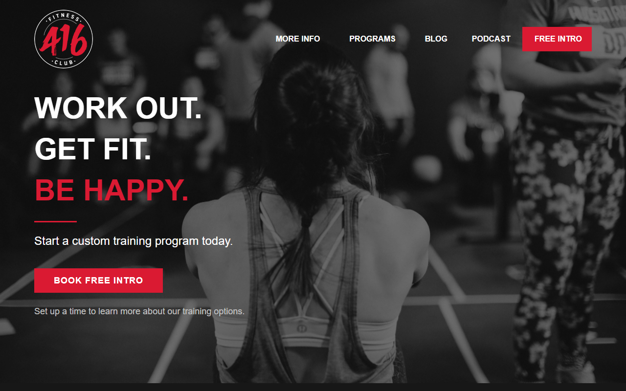 416fitnessclub.com screenshot
