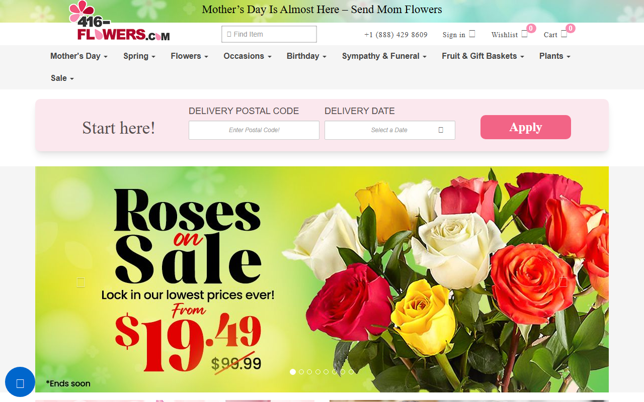 416flowers.com screenshot
